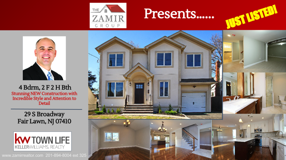 New COnstruction New Listing home for sale Zohar Zack Zamir Fair Lawn Real Estate
