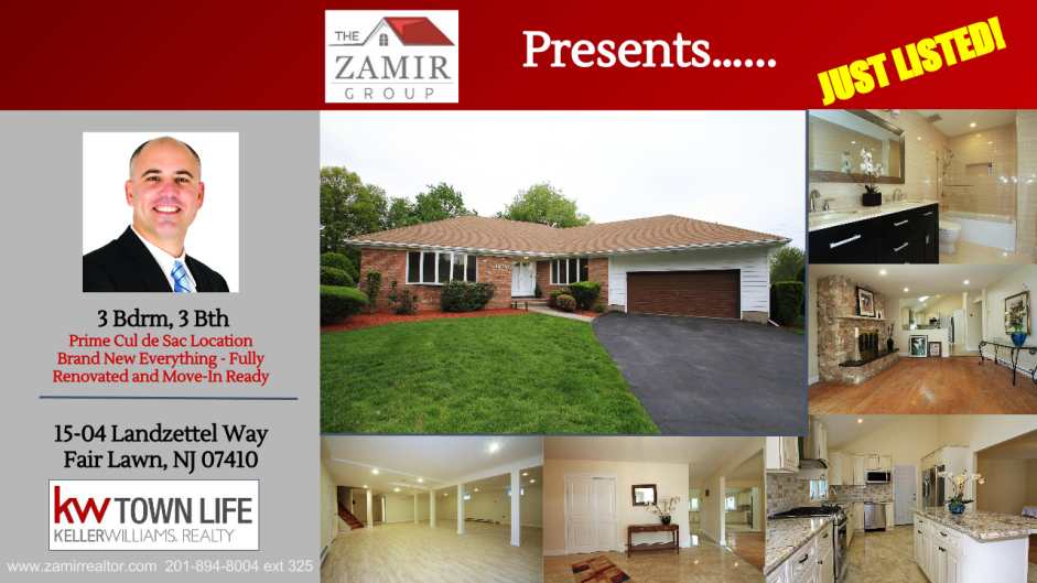 Just listed home for sale Landzettel Way Fair Lawn Zohar Zack Zamir