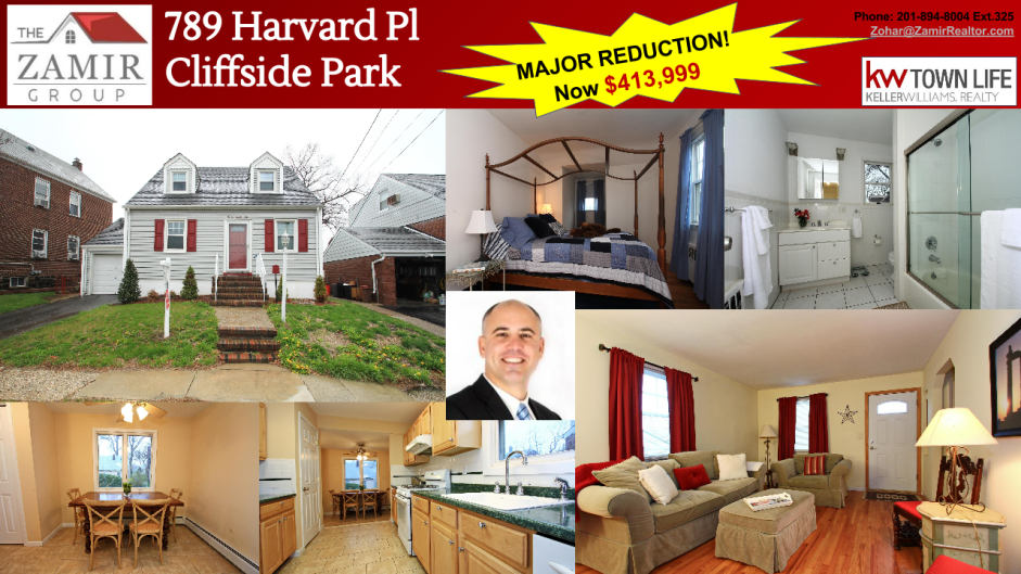 Harvard Place Cliffside Park New Jersey Price Reduction Zohar Zack Zamir