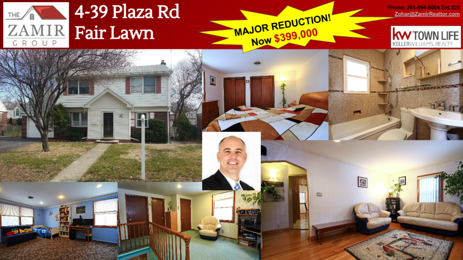 Price Reduced Plaza Road Fair Lawn Home for Sale the Zamir Group