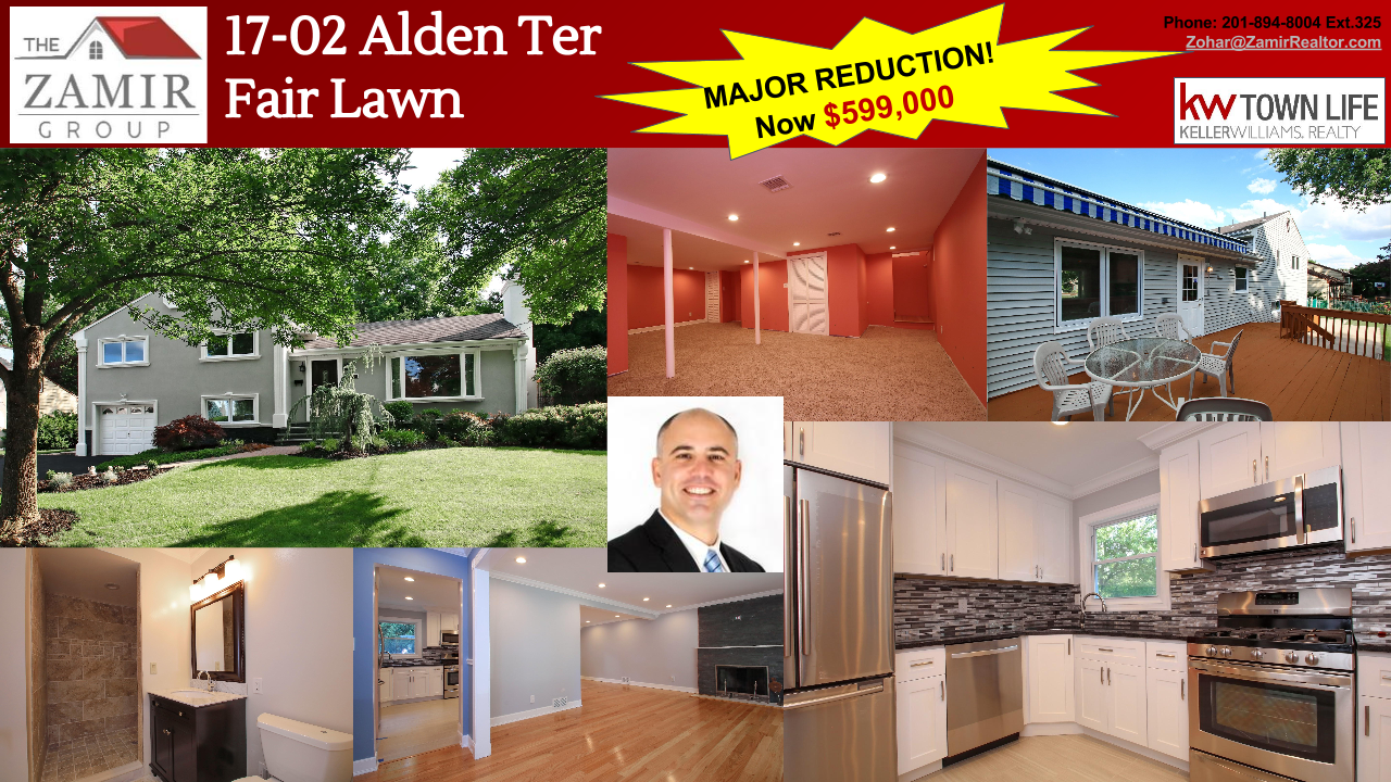Alden Terrace Price Reducation Fair Lawn Homes ofr Sale Elevator Zohar Zack Zamir