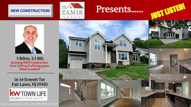 New COnstruction Home for sale in Fair Lawn Zohar Zack Zamir