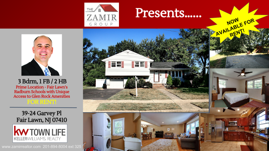 Fair Lawn Homes for Rent Zohar Zack Zamir New Listing